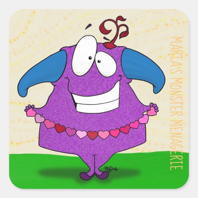 Cuadrada Lulu, pegatina (Anverso)