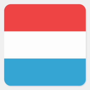 Cuadrada Luxemburgo Pegatina de bandera