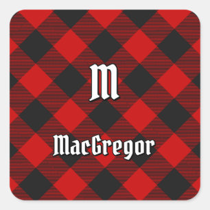 Cuadrada MacGregor Rob Roy Tartan Square Pegatina