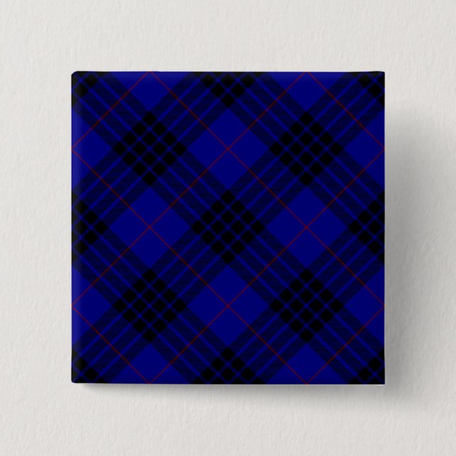 Cuadrada MacKay tartan azul chapa (Anverso)