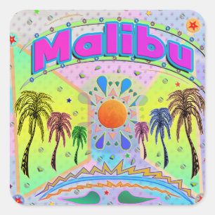 Cuadrada Malibu Calm Desire Pegatina