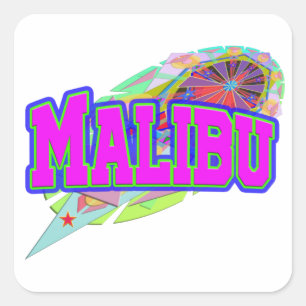 Cuadrada Malibu Future Pegatina