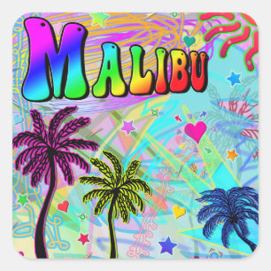 Cuadrada Malibu Vivid Romance Pegatina