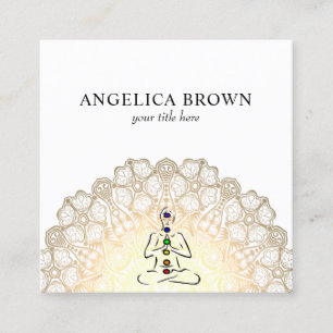 Cuadrada Mandala - Maestro de Reiki con tarjeta de visita C