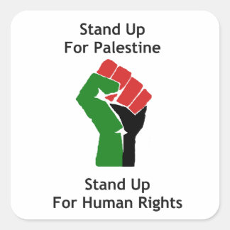 Cuadrada Manifiestarse Por El Pegatina Palestino