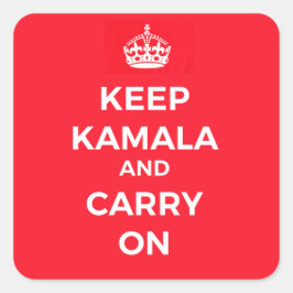 Cuadrada Mantener a Kamala y continuar con el Pegatina