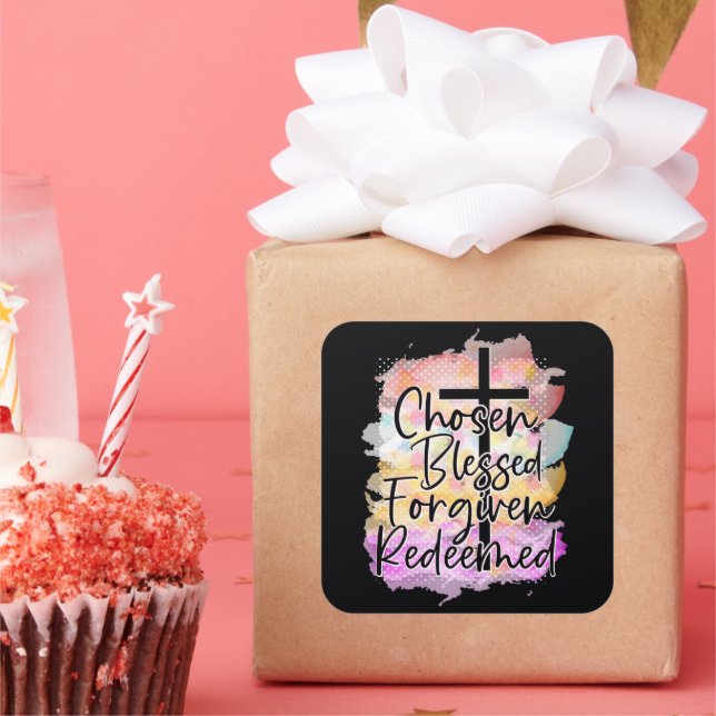 Cuadrada mantener o diseñar su propio Pegatina (Fiesta)