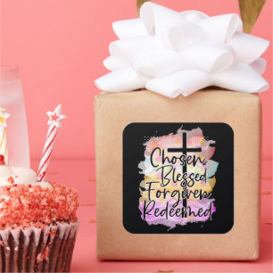 Cuadrada mantener o diseñar su propio Pegatina