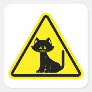 Cuadrada Mascota de precaución Rótulo Pegatina de plaza de