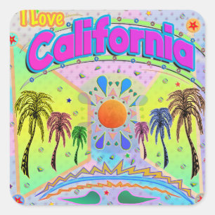 Cuadrada ME ENCANTA California Calm Desire Pegatina