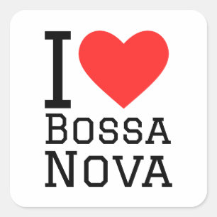 Cuadrada Me encanta el pegatina cuadrado de Bossa Nova