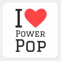 Me encanta el pegatina de pop square