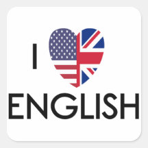 Me Encanta El Pegatina Inglés.