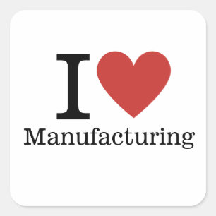 Cuadrada Me ❤️ PEGATINA de manufactura