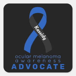 Cuadrada Melanoma ocular Advocate Pegatina de plaza negra