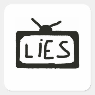 Cuadrada Mentiras televisivas - pegatina