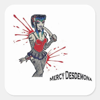 Cuadrada Mercy Desdemona: Pegatina de la rampa de muerte