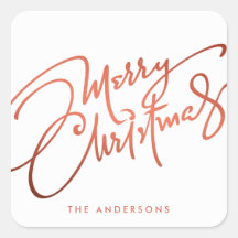 MERRY CHRISTMAS DE MANO | PEGATINA DE VACACIONES