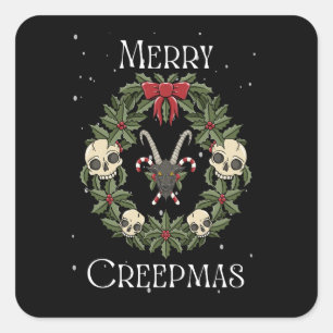 Cuadrada Merry Creepmas Pegatina