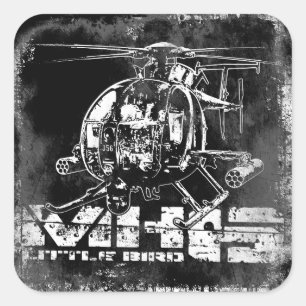 Cuadrada MH6 Pequeño Pegatina de Plaza de Aves