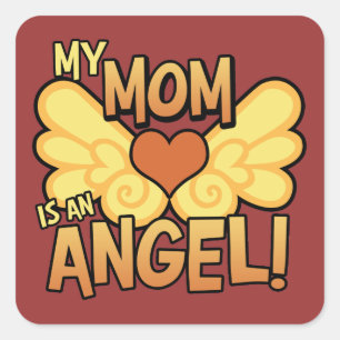 Cuadrada Mi Mamá Es Un Pegatina De Angel Square