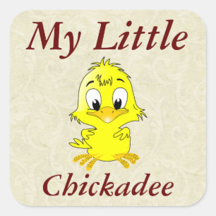 Cuadrada Mi pequeño Pegatina de pollo
