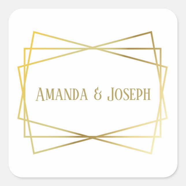 Cuadrada Mid Mod Design - Pegatina cuadrado (Anverso)