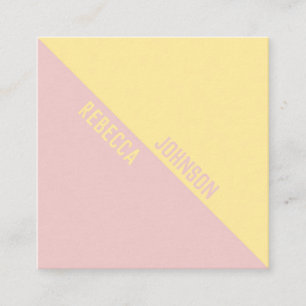Cuadrada Moderno Punchy Pastel Duotone - Tarjeta de visita