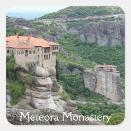 Cuadrada Monasterio de Meteora 2 Pegatina