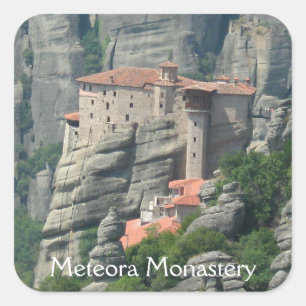 Cuadrada Monasterio Meteora 1 Pegatina