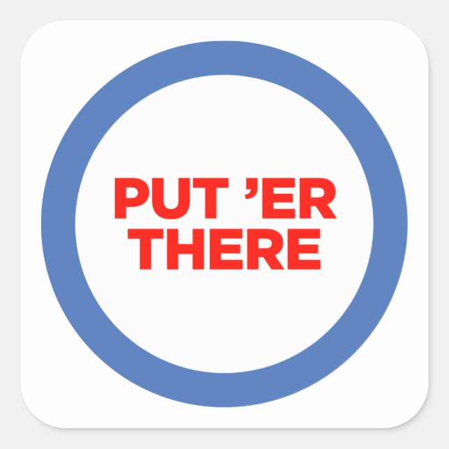 Cuadrada Monster Maker Pegatina (Anverso)