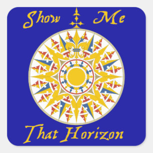 Cuadrada Mostrar ese pegatina de Horizonte - paquete de 20