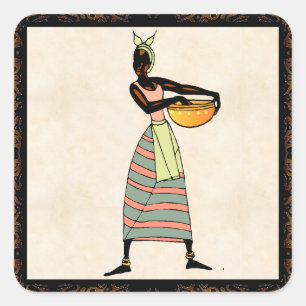 Cuadrada Mujeres de África Pegatina