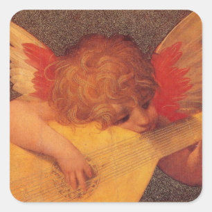 Cuadrada Músico angelical - pegatina