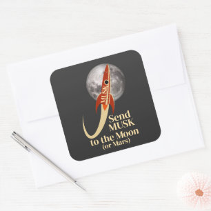 Cuadrada Musk Pegatina