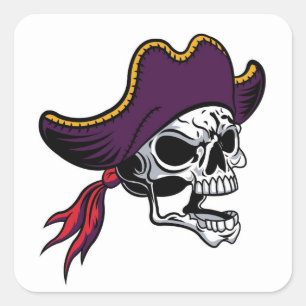 Cuadrada Muy Guay Halloween Pirate Pegatina Set