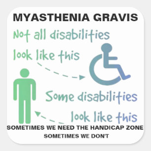 Cuadrada Myasthenia Gravis PEGATINA