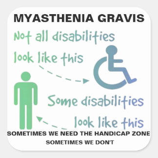 Cuadrada Myasthenia Gravis PEGATINA