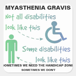 Cuadrada Myasthenia Gravis PEGATINA