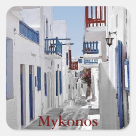 Cuadrada Mykonos Pegatina