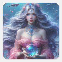 Naia - Pegatina de arte de la colección de sirenas