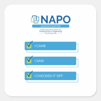 Cuadrada NAPO Austin Vine A Ver pegatina