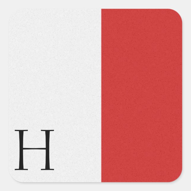 Cuadrada Nautical Signal Flag Alphabet Pegatina H (Anverso)