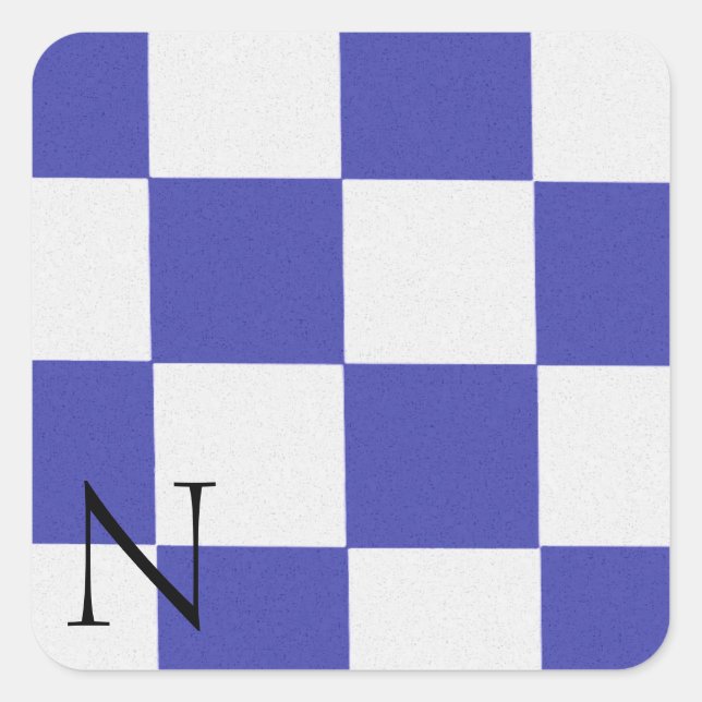 Cuadrada Nautical Signal Flag Alphabet Pegatina N (Anverso)