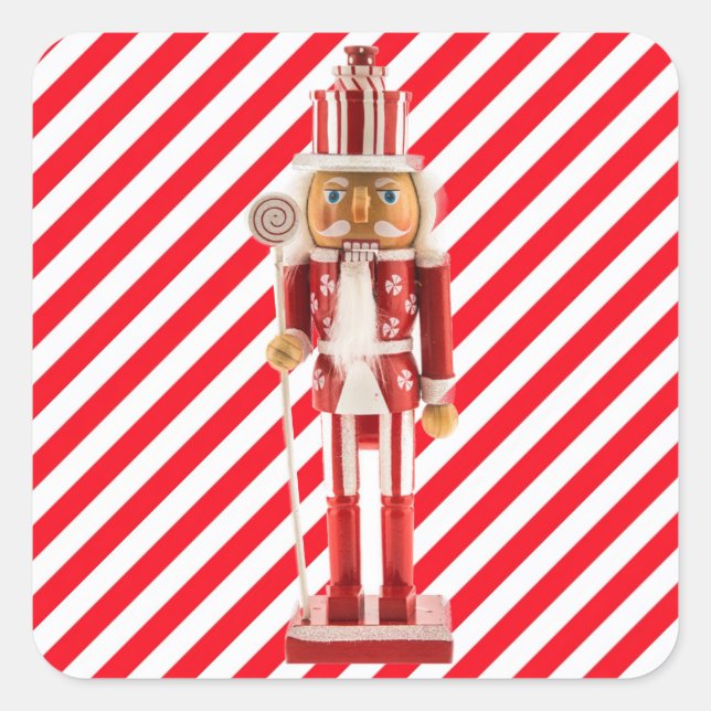 Cuadrada Navidades de desnudos Pegatina de sobres personali (Anverso)