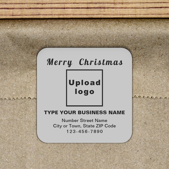 Cuadrada Navidades grises Pegatina de forma de Business Squ (Subido por el creador)