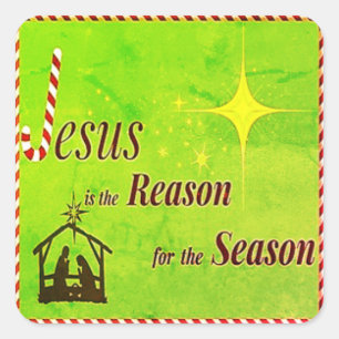 Cuadrada Navidades Jesús es el conjunto del Pegatina de la