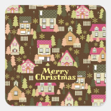 Navidades Pegatina de aldea