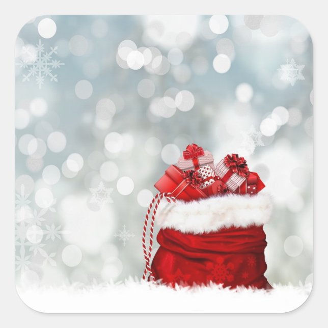 Cuadrada **NAVIDADES** PEGATINA de SWIFT (Anverso)