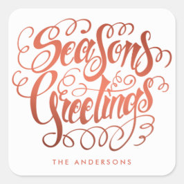 CUADRADA NAVIDADES | PEGATINA DE VACACIONES